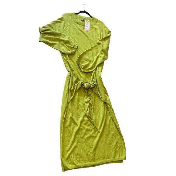 Fashion To Figure Quinn Tie Front Sweater Dress - Gabi Fresh X FTF 1X - Picture 3 of 9